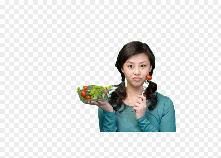 The Woman Holding Vegetable Dish. PNG