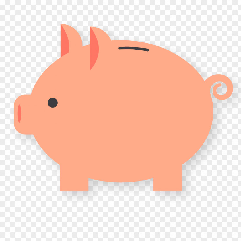 Pale Pink Piggy Bank Domestic Pig PNG