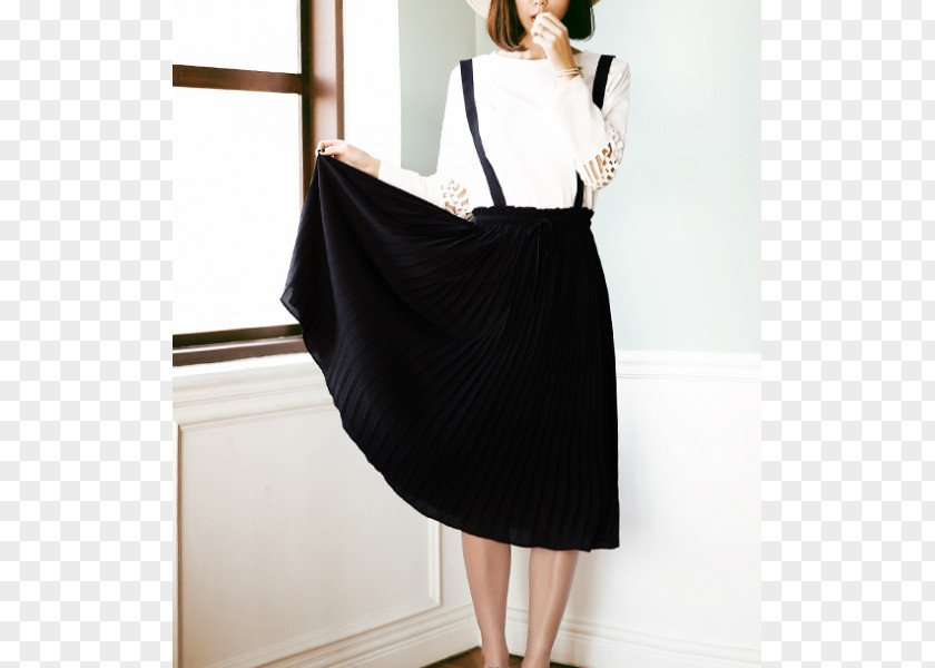 Amy Eyelashes Little Black Dress Waist Skirt Sleeve PNG