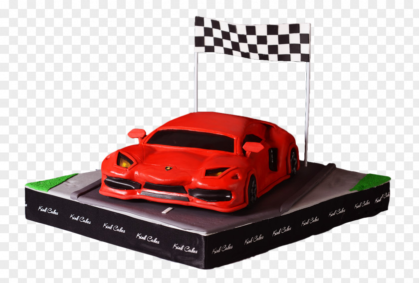 Cake King Car Birthday Red Ribbon PNG