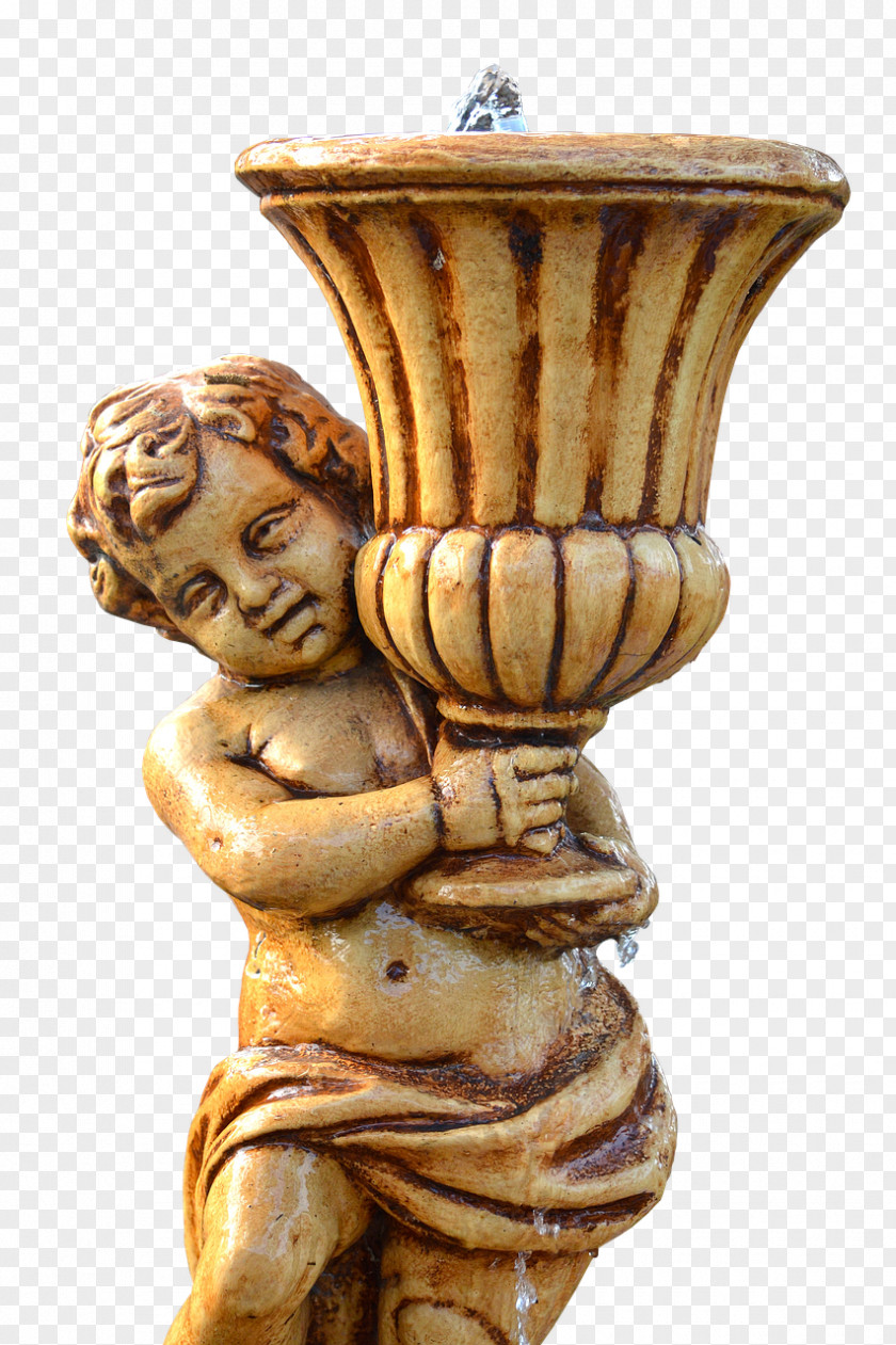 Fountain Stone Sculpture Statue Water Feature PNG