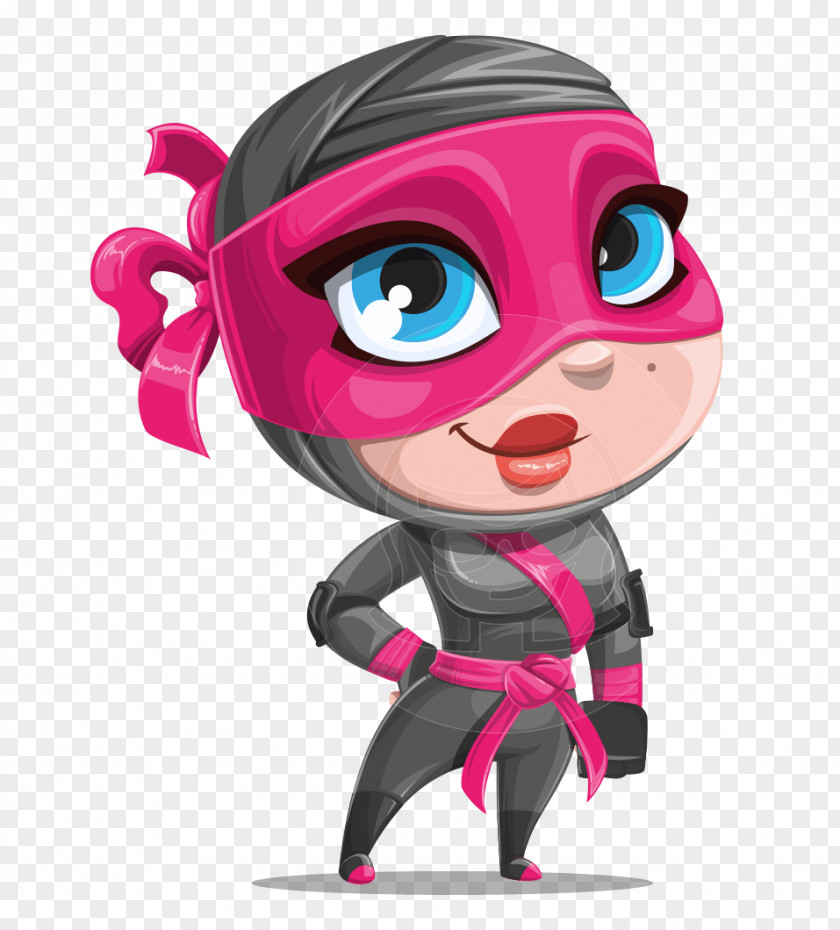 Ninja Girls Cartoon PNG