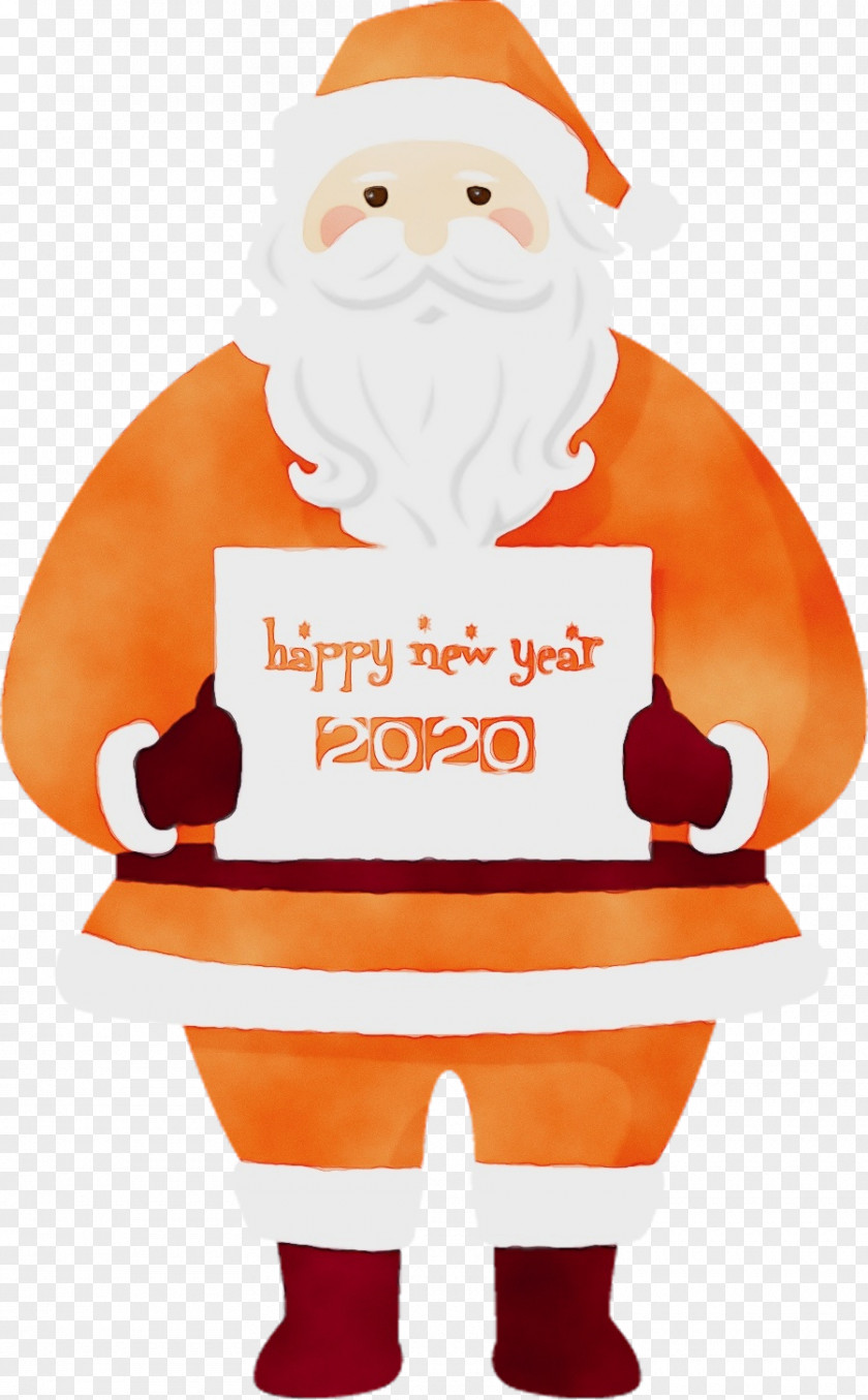 Orange Santa Claus PNG