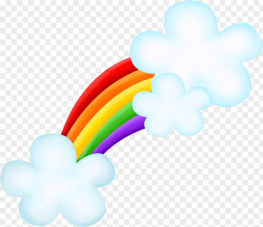 Iridescent Cloud Rainbow Drawing Clip Art PNG