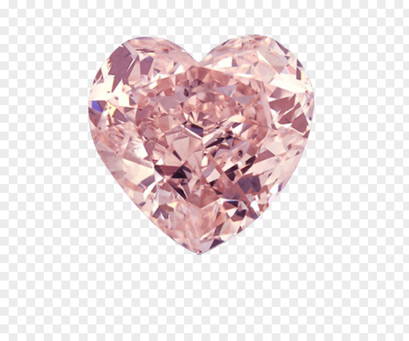Mid Ad Pink Diamond Gemstone Heart PNG