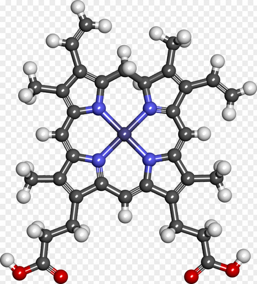 Molecule Heme B Ball-and-stick Model Porphyrin PNG