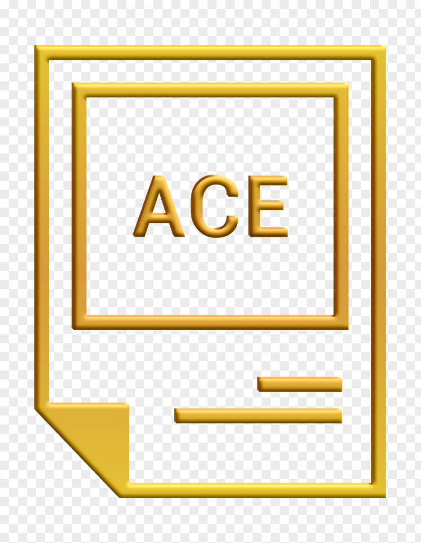 Yellow Type Icon Ace Extention File PNG