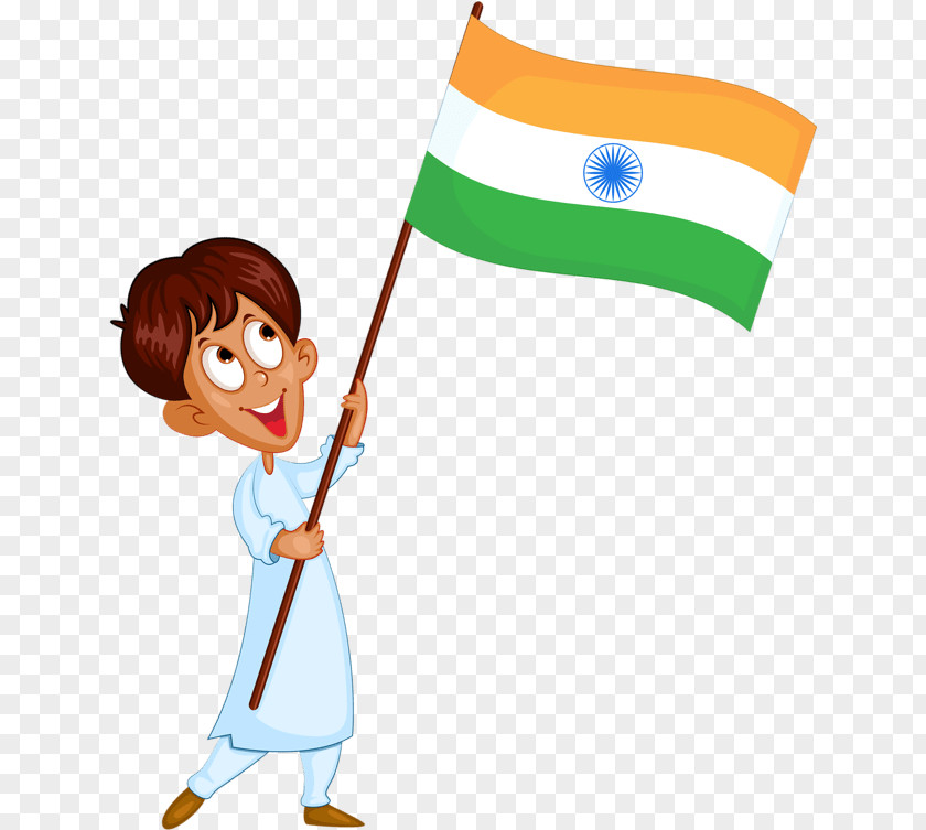 Solid Swinghit Cartoon India Independence Day Flag PNG