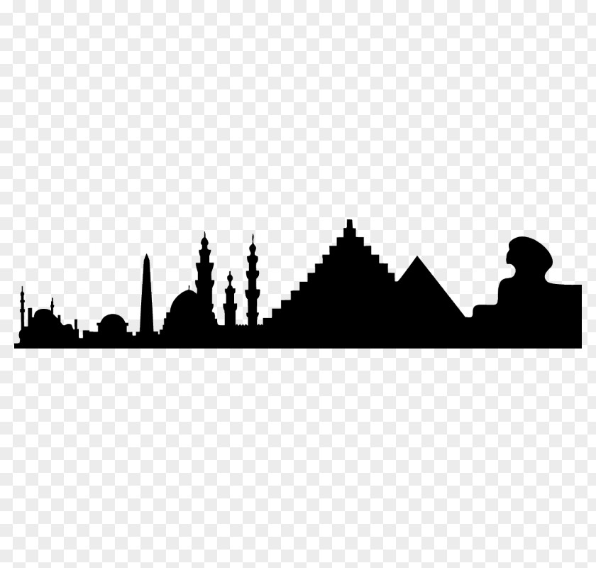 City Silhouette Cairo Wall Decal Sticker PNG