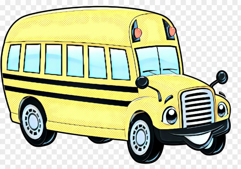 Compact Van Model Car Cartoon School Bus PNG