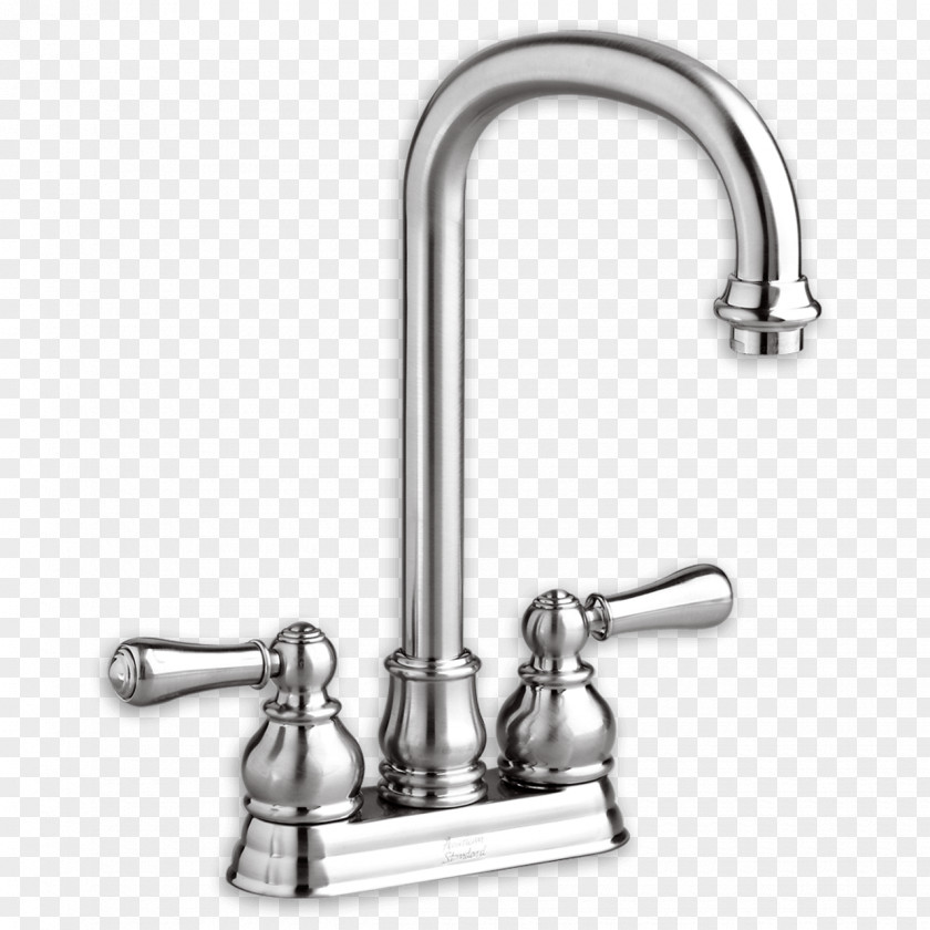 Faucet Tap Sink American Standard Brands Brushed Metal Moen PNG