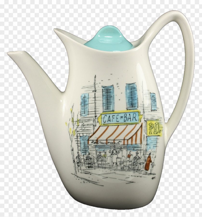 Pottery Midwinter Jug Burslem Ceramic PNG