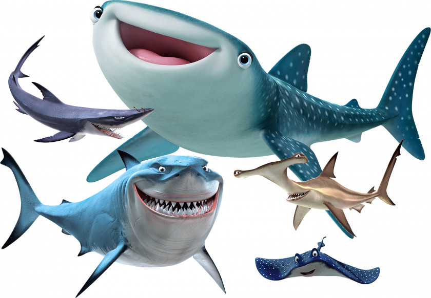 Sharks Bruce Shark Character Pixar Film PNG