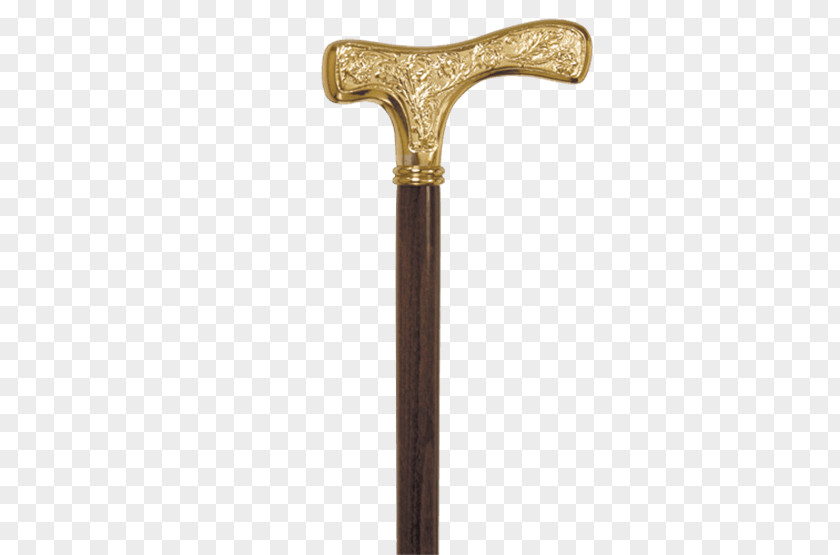 Walking Stick Assistive Cane Gold PNG