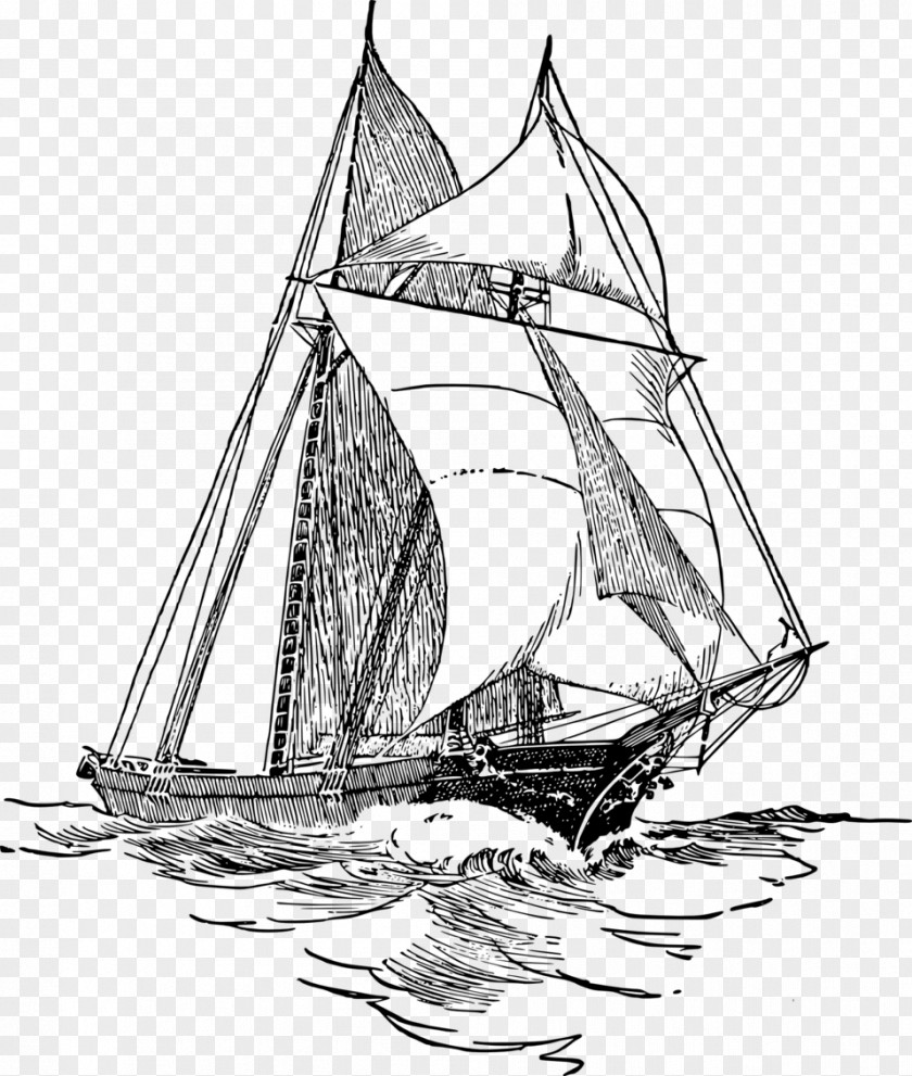 Sailboat Sailing Ship Drawing PNG