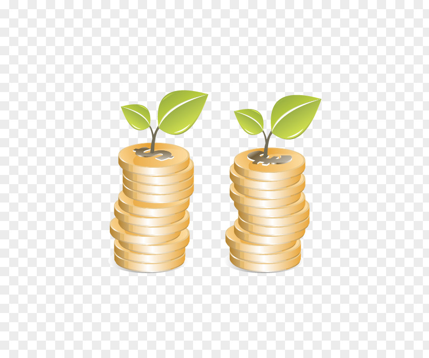 Sapling On The Creative Coin Money PNG