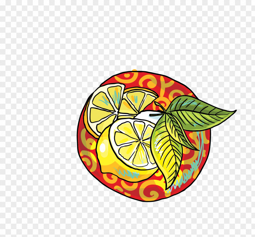 Vector Color Creative Fresh Lemon Leaf PNG