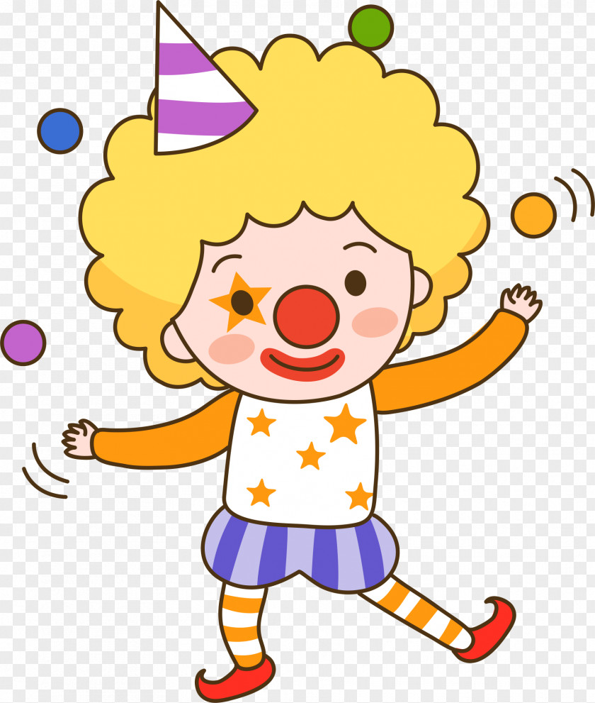 Cartoon Clown Performance Humour Illustration PNG