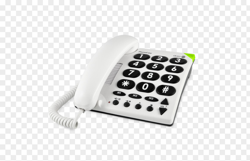 Telephone Fixe Doro PhoneEasy 311c Home & Business Phones Handset PNG
