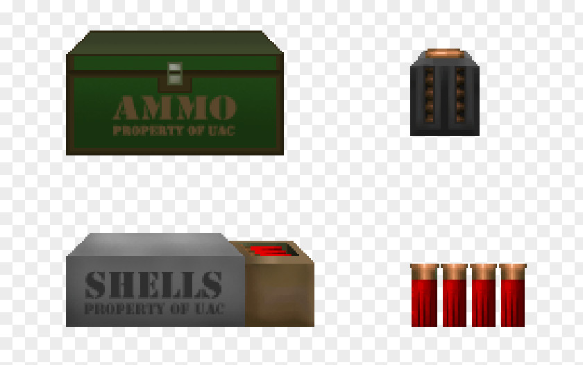 Ammunition Box Sprite Weapon Doom 64 PNG
