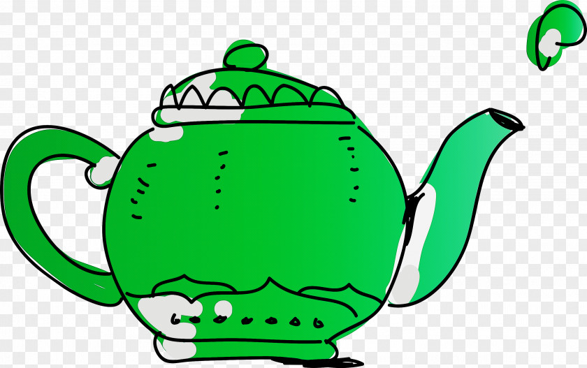 Drawing Line Art Watercolor Painting Cartoon Teapot PNG