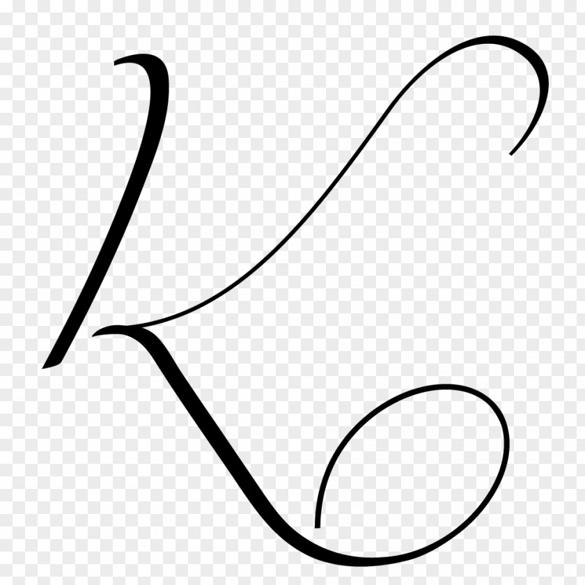 K Monogram Letter Clip Art PNG