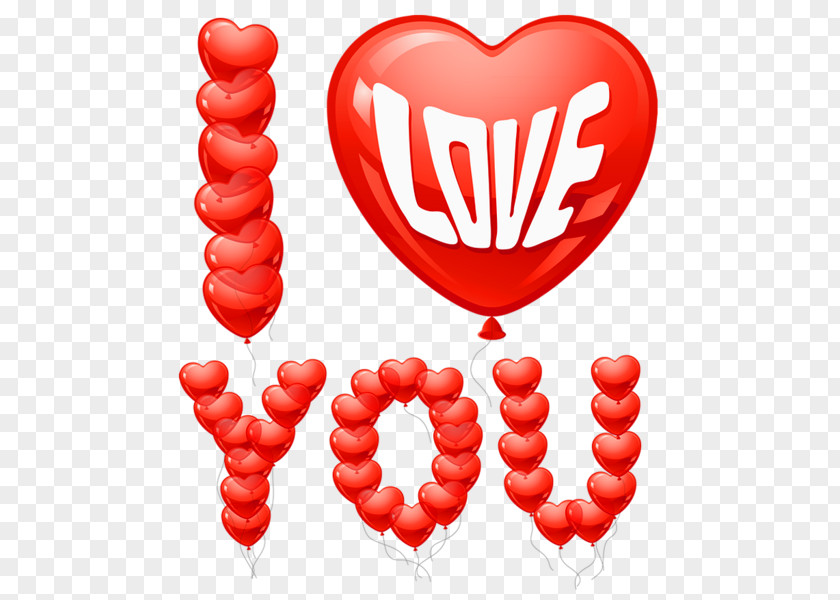You Heart Love Balloon Clip Art PNG