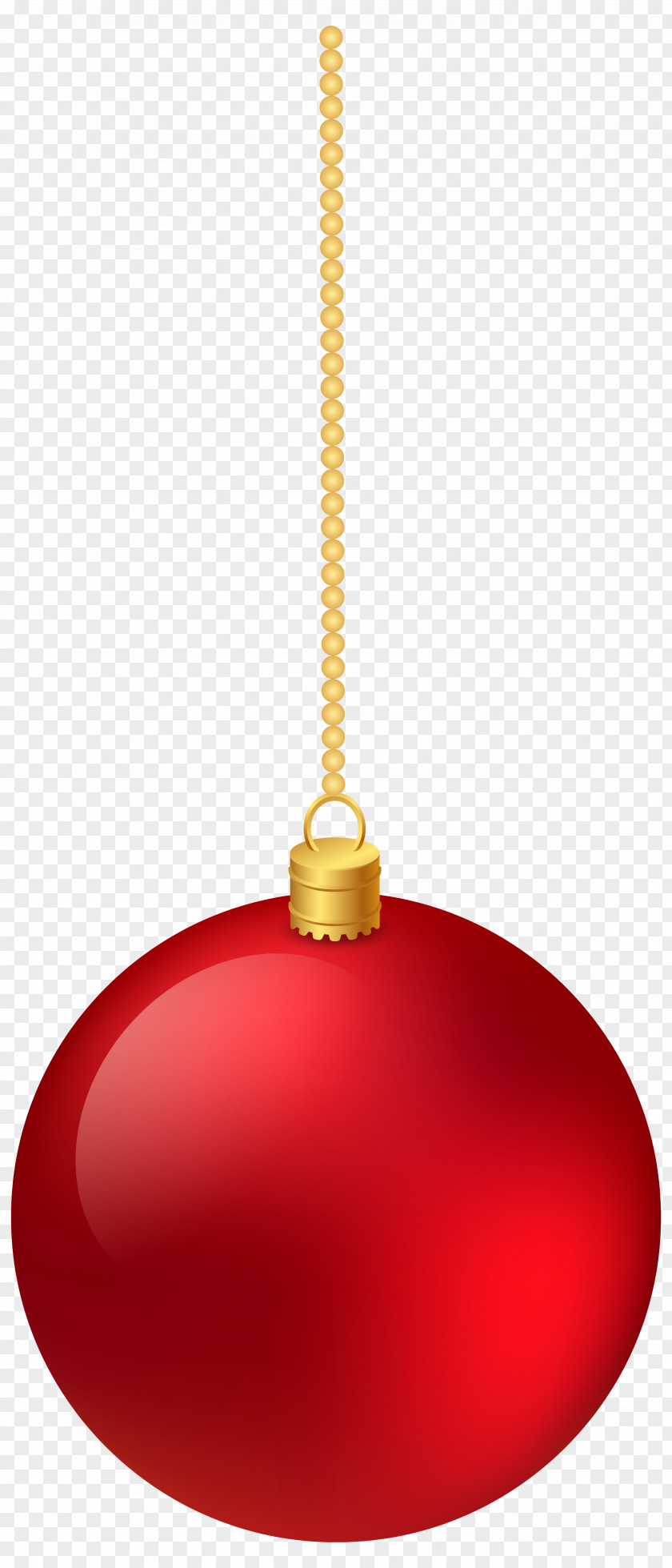 Christmas Classic Red Hanging Ball Clipart Image Green Brown Yellow PNG