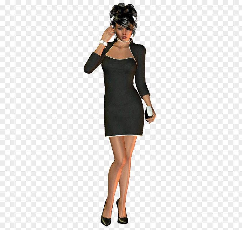 Dk Little Black Dress Shoulder Sleeve Costume PNG