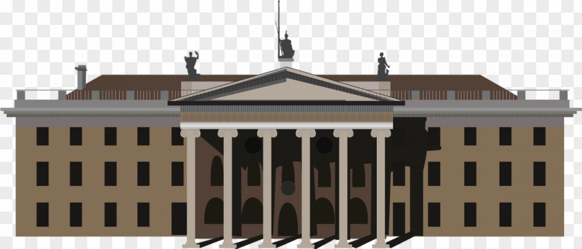 House Facade Classical Architecture Roof PNG