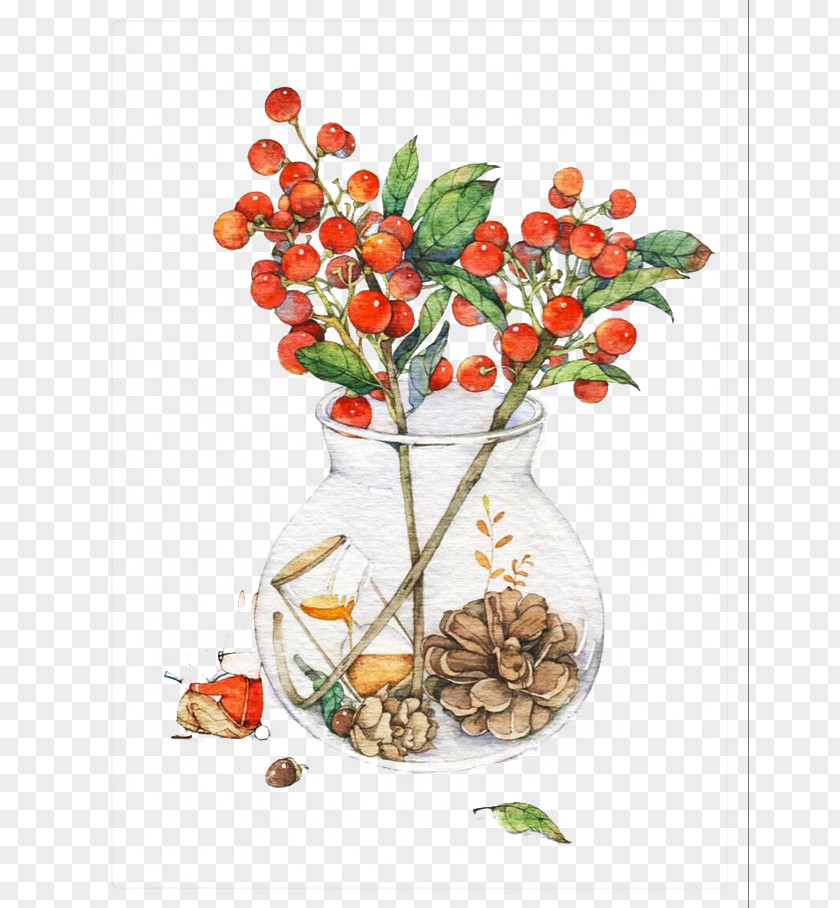 Vase Watercolor Painting Drawing Illustration PNG