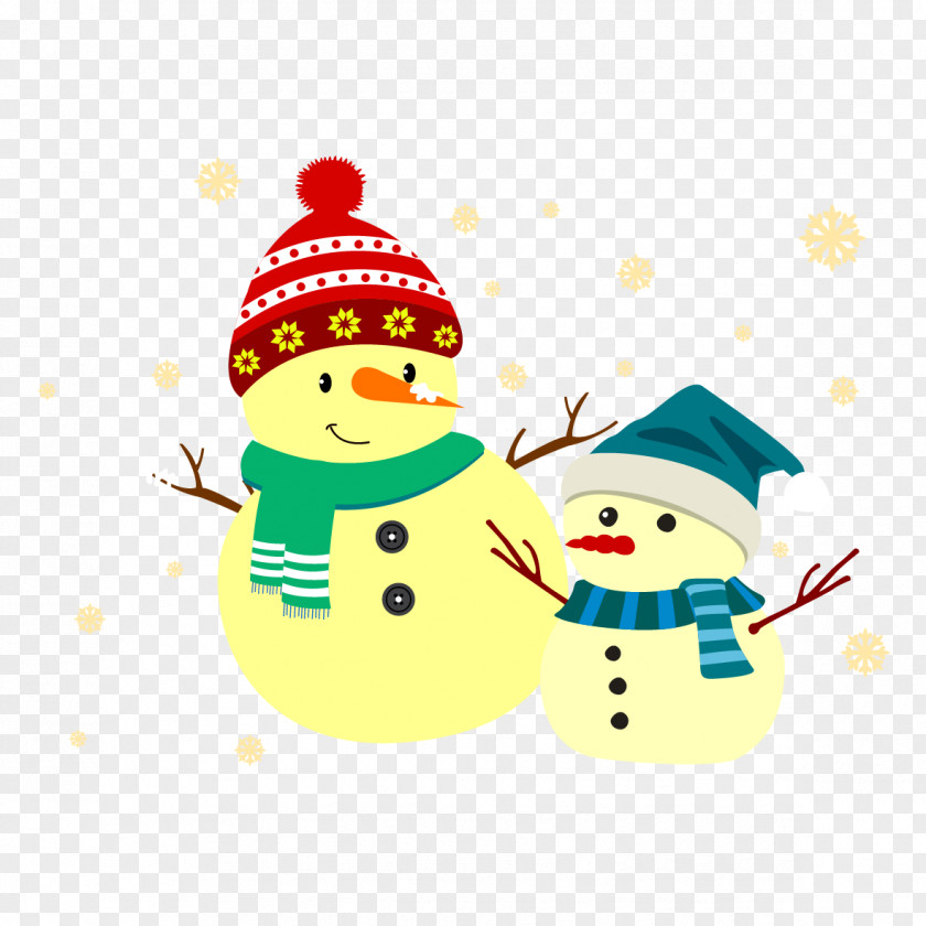 Vector Snowman Wearing A Hat Christmas Banner PNG