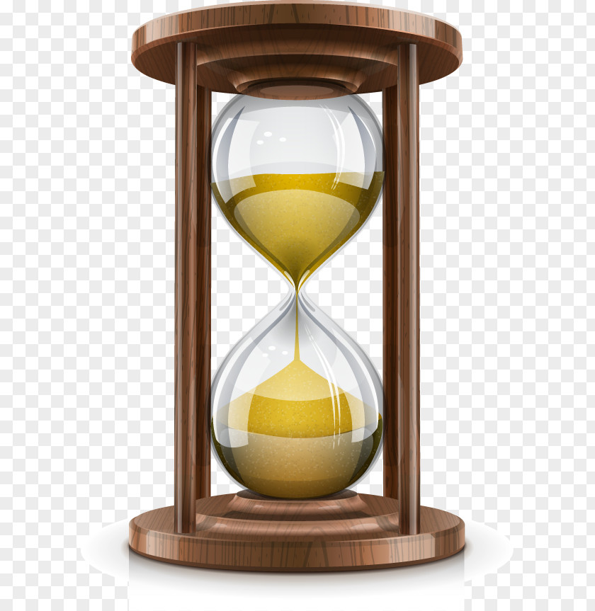 Decorative Hourglass Clock Clip Art PNG