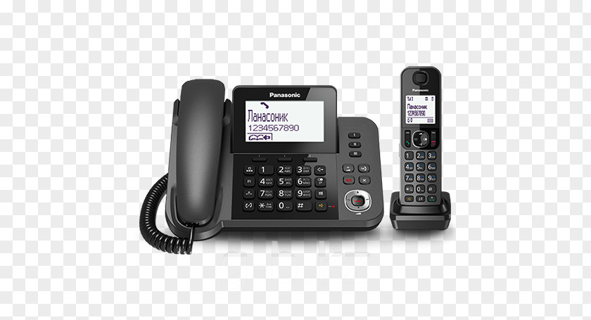 Filaire/sans Fil Avec ID D'appelant HandsetOthers Cordless Telephone Digital Enhanced Telecommunications Panasonic KX-TGF310EX PNG