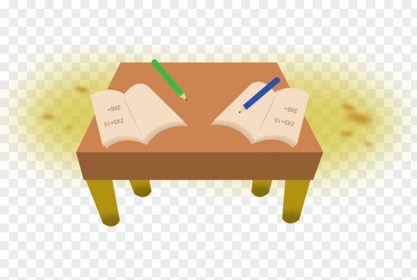 Hand-painted Cartoon Pencil On The Table Books Fan Graphic Design Illustration PNG