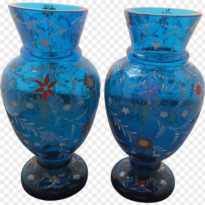 Vase Ceramic Cobalt Blue Glass Urn PNG