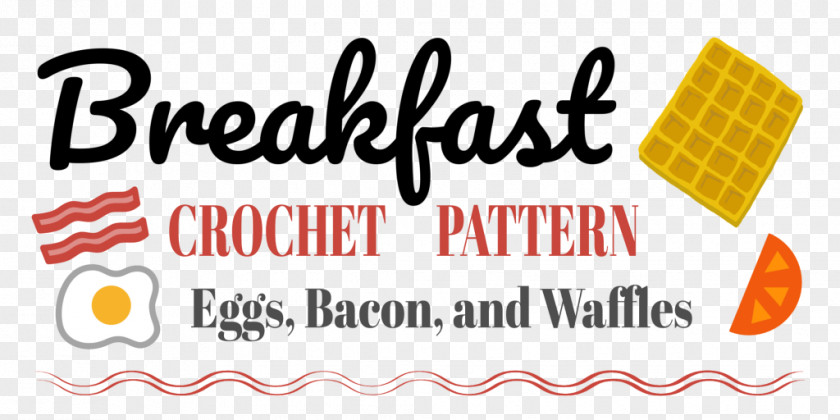 Breakfast Bacon Waffle Crochet Amigurumi PNG