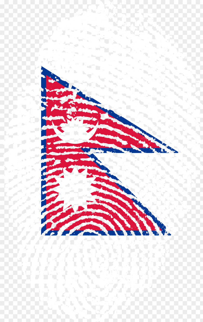 Finger Print Flag Of Nepal India National PNG