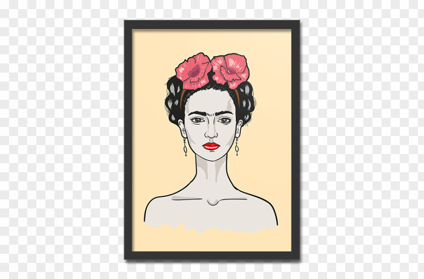 FRIDA Woman Fashion Illustration Cartoon PNG