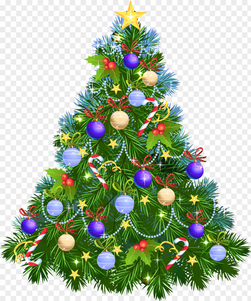 Transparent Christmas Tree With Purple Ornaments Ornament Clip Art PNG