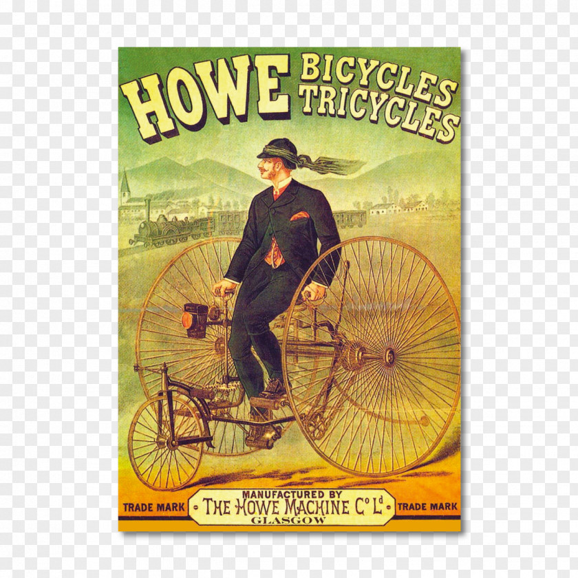 A3 Poster Tricycle Bicycle Cycling Howe PNG