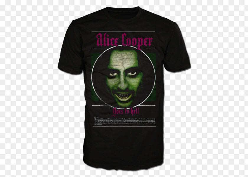 Alice Cooper Goes To Hell T-shirt Trashes The World Green PNG