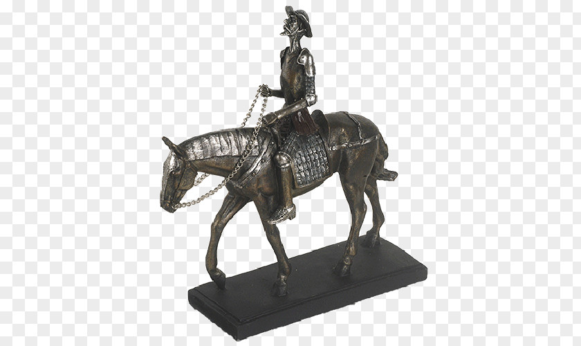 Don Quijote Horse Bronze Sculpture Knight PNG
