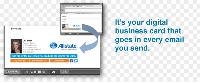 Email Allstate Signature Block Business PNG