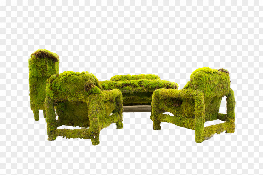 Green Seat Table Chair Chaise Longue PNG