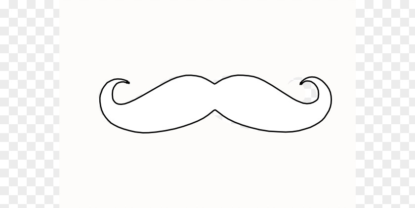 Mustache Outline Eyewear Black And White Hair PNG