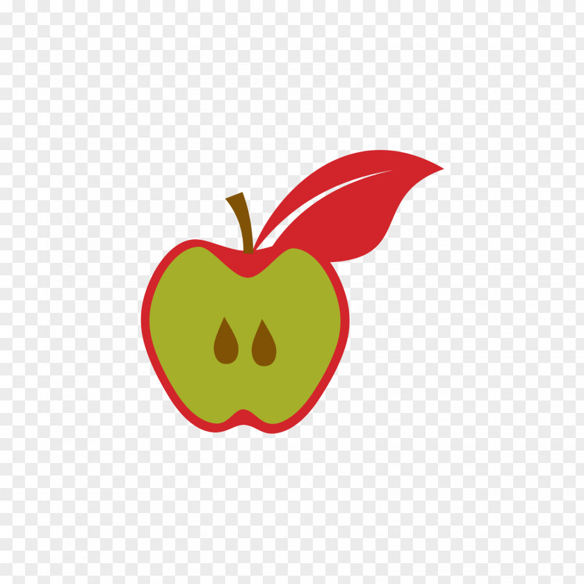 A Cut Red Apple Clip Art PNG
