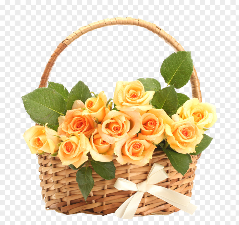 Blumen Basket Rose Flower Bouquet Stock Photography PNG