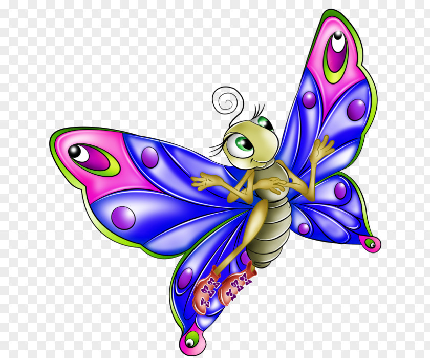 Butterfly Insect Cartoon Animation Clip Art PNG