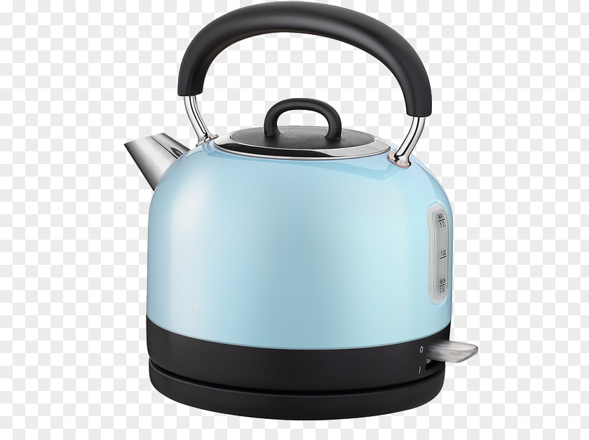 Light Blue Multi-purpose Kettle Electric Electricity Heating Water Boiler PNG